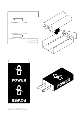 Print sheet 3V battery holder