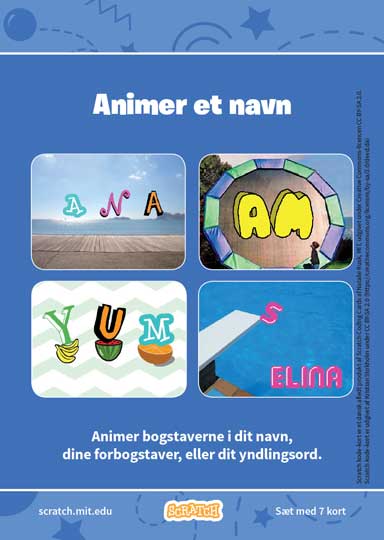 Name-Cards-540 Kode-kort serien Animer et navn